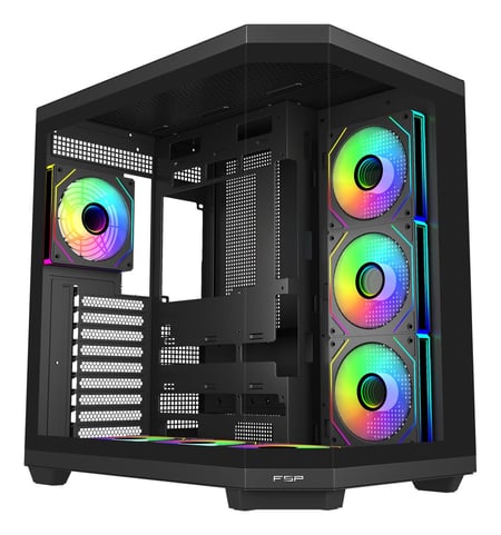 FSP U580-BA Case Full Tower mITX, mATX, ATX (BTF) Black ARGB Czarny