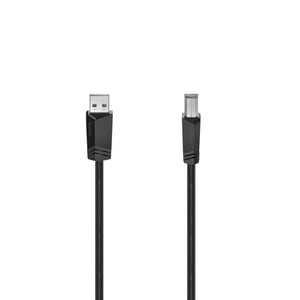 Hama 00200603 USB-Kabel USB 2.0 3 m USB A – USB B Schwarz