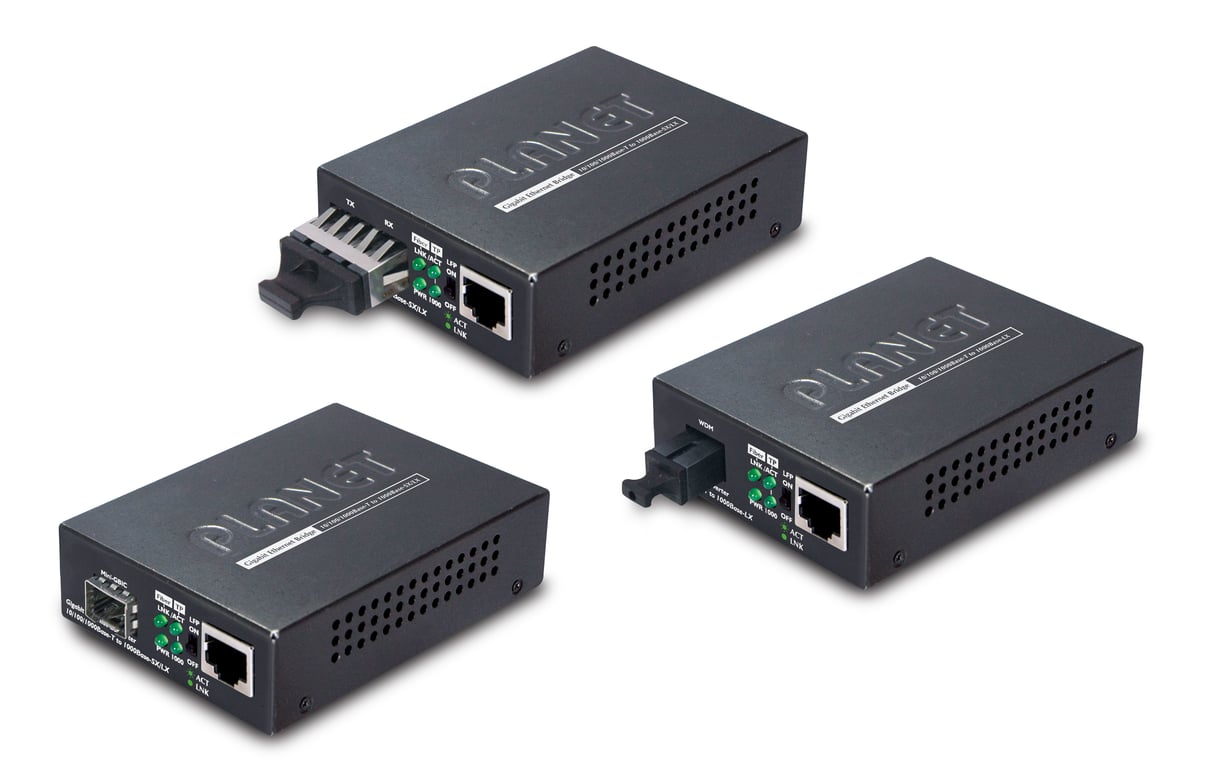 PLANET GT805A konwerter sieciowy 1000 Mbit/s 0 nm Multifunkcyjny Czarny