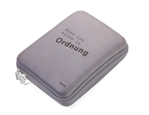 TROIKA CBO10/GB Organizer, Faux Leather, Gray Velvet