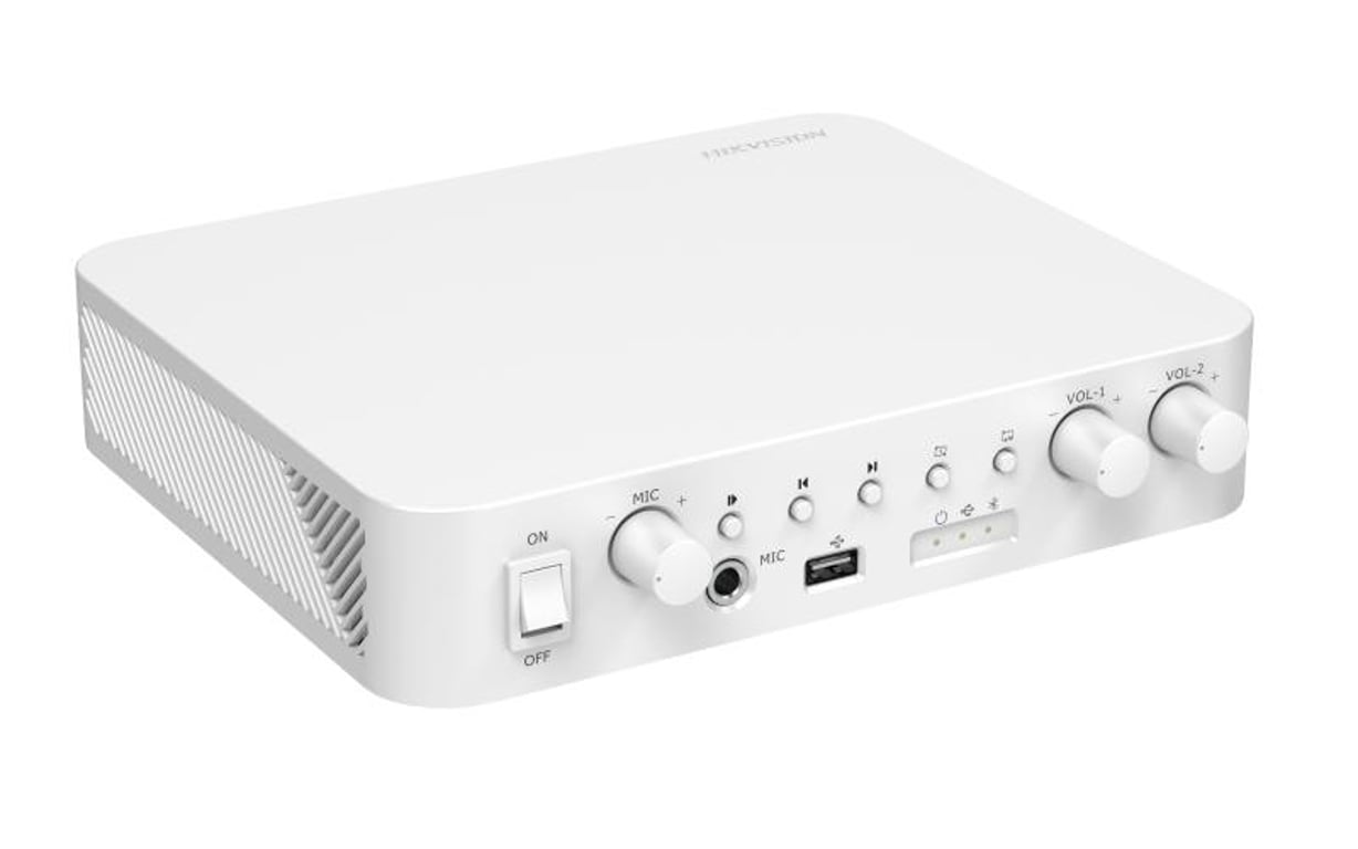 Hikvision DS-QAE0A60G1-VB wzmacniacz audio 2.0 kan. Biały