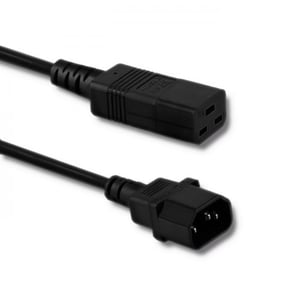 Qoltec 53990 kabel zasilające Czarny 2 m C14 panel C19 panel