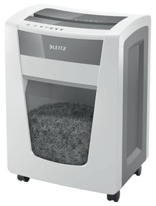 Leitz 80100000 dokumentförstörare, mikroskärning, 55 dB, 23 cm, vit
