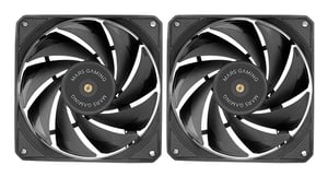 Mars Gaming MF-NCLX2 Obudowa komputera Wentylator 12 cm Czarny 2 szt.