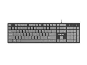 NATEC Discus Office USB QWERTY Keyboard, English, Black, Gray