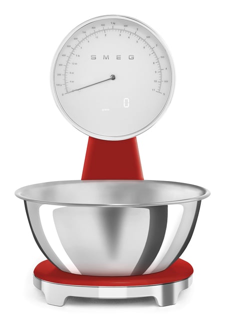 Smeg KSF01RDWW waga kuchenna Czerwony Blat Elektroniczna waga kuchenna