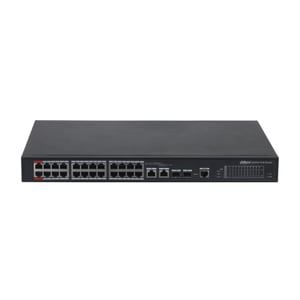 Dahua Technology PoE DH-PFS4226-24ET-360-V3 nätverksswitch, hanterad L2 Gigabit Ethernet (10/100/1000), stöd för PoE, svart