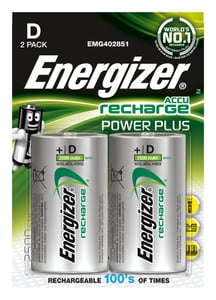 Energizer PowerPlus Wiederaufladbare D-Batterie Nickel-Metallhydrid (NiMH)