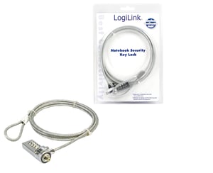 LogiLink Notebook Security Lock with Combination Lock and 1.5 m Cable
