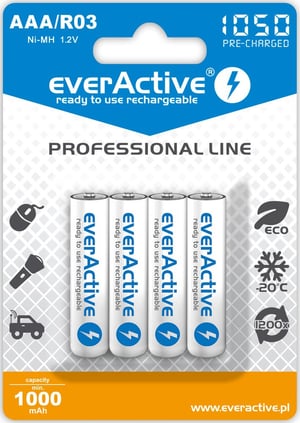 Everactive EVHRL03-1050 bateria do użytku domowego Bateria do ponownego naładowania AAA Niklowo-metalowo-wodorkowa (NiMH)