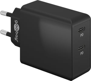 Goobay 61757 Ladegerät für mobile Geräte Digitalkamera, Kopfhörer, Mobiltelefon, Smartwatch, Tablet Schwarz Wechselstrom Schnellladung Intern