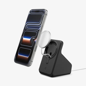 Spigen Magsafe Charger Stand (Mag Fit) Smartfon Czarny USB Bezprzewodowe ładowanie Wewnętrzna