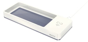 Leitz WOW Desktop Mount, Metallic Polystyrene, White