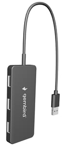 Gembird UHB-U2P4-04 USB 2.0 Hubs and Concentrators, 480 Mbit/s, Black