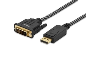 Ednet 84503 adapter kablowy 3 m DisplayPort DVI-D Czarny