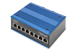 Digitus 8-portars Gigabit Ethernet-nätverksswitch, industriell, icke-hanterbar