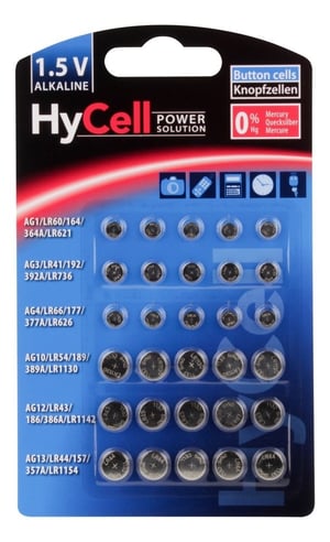 HyCell 5015473 batteri för hemmabruk Engångsbatteri LR60, LR66, LR41, LR43, LR44, LR54 Alkalisk
