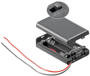 Goobay 48143 container and clip for 3 AAA batteries/rechargeable batteries