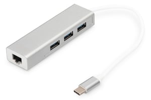 Digitus Hub USB 3.0 Typ C™ mit Gigabit-Ethernet