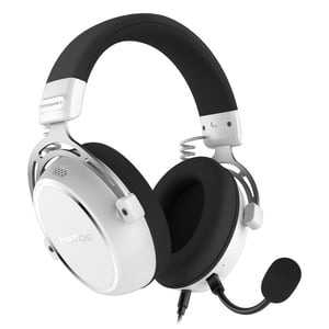 HATOR HYPERGANG 3 Hi-Res Kopfhörer-Set, kabelgebunden, Kopfbügel, Gaming, USB Typ C / USB Typ A, Weiß