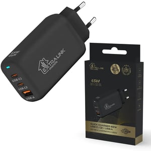 Extralink CHARESL02 Mobile Device Charger Cell Phone Black USB Fast Charging Indoor