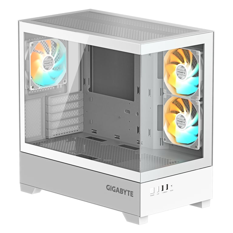 GIGABYTE C201 PANORAMIC ICE Midi Tower Biały