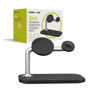 Mobile Origin FRL-WCH-31-BLK ładowarka do urządzeń przenośnych Słuchawki, Telefon komórkowy, Oglądaj Czarny USB Bezprzewodowe ładowanie Szybkie ładowanie Wewnętrzna