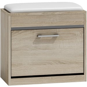 Topeshop MILANO SONOMA Closed Shoe Organizer, Oak
