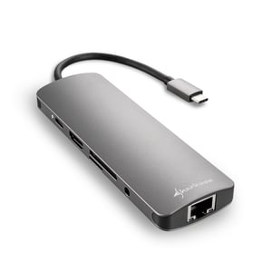 Sharkoon USB 3.0 Typ-C-Kombi-Adapter HDMI, RJ-45, USB 3.2 Gen 1 (3.1 Gen 1)