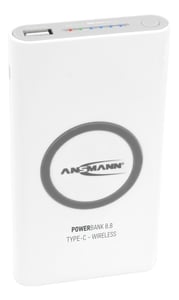Ansmann Powerbank 8,8 litiumpolymer (LiPo) 8000 mAh Trådlös laddning Vit