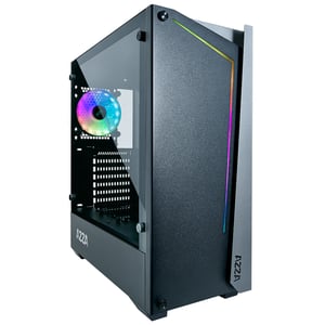 Azza APOLLO 430 Midi Tower Czarny, Przezroczysty
