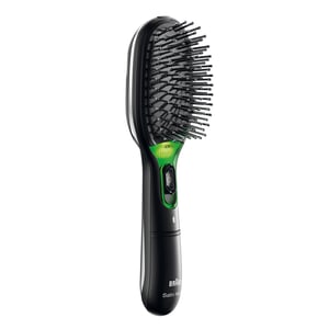 Braun BR710 Adult Wide Hair Brush Black, Green 1 pc.