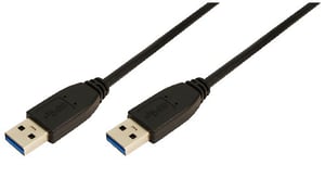 LogiLink 3 m USB-A – USB-A 3.0 M/M USB-Kabel USB 3.2 Gen 1 (3.1 Gen 1) Schwarz