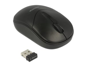 DeLOCK 12494 Travel Mouse, Ambidextrous, RF Wireless, Optical, 1000 DPI