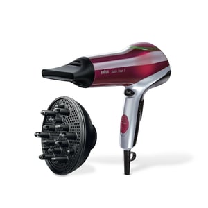 Braun HD770 hårtork 2200 W Röd, Silver