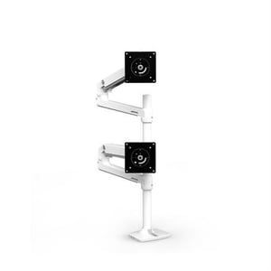 Ergotron LX-serien LX Dual Stacking Arm 101,6 cm (40") Skrivbord Vitt