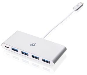 iogear GUH3C4PD USB 3.2 Gen 1 (3.1 Gen 1) Type-C-hubbar och koncentratorer 5000 Mbit/s Vit