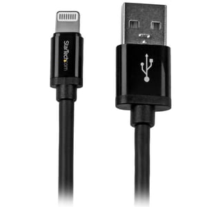 StarTech USBLT2MB Lightning-kabel 2 m Svart