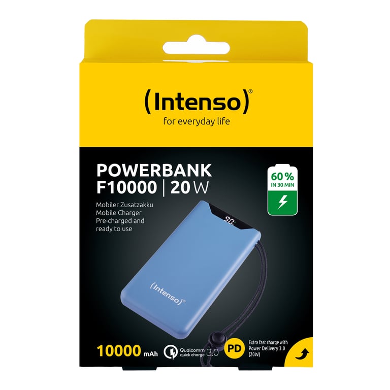фото Зовнішній акумулятор (павербанк) Intenso F10000 10000mAh 18W Blue (7332035)