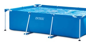 Intex 28271 Above-Ground Outdoor Pool, Rectangular Frame Pool, 2282 L, Blue