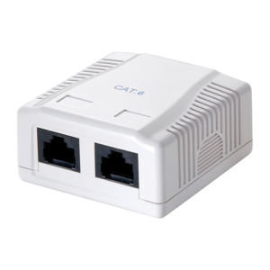 LogiLink NP0072 Steckdose 2 x RJ-45 Weiß