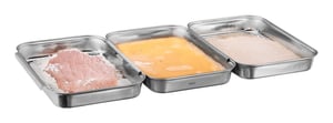 GEFU 14764 Breading Tray, Stainless Steel, 3-pack