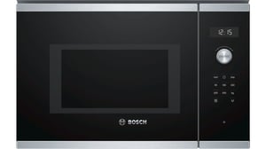 Bosch Serie 6 BFL554MS0 Mikrowelle Schwarz, Edelstahl Solo-Mikrowelle Einbaugerät 25 l 900 W