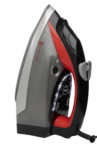 SINGER SteamLogic Plus Dampfbügeleisen mit Keramiksohle, 1775 W, Schwarz, Grau, Rot