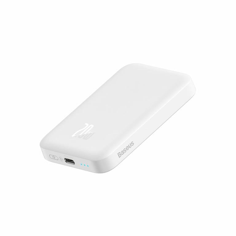 фото Зовнішній акумулятор (павербанк) Baseus Magnetic Bracket Mini Fast Charge Power Bank 6000mAh 20W White (P10059002223-00)