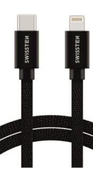 Swissten USB-C / Lightning 1.2 m 1,2 m Czarny