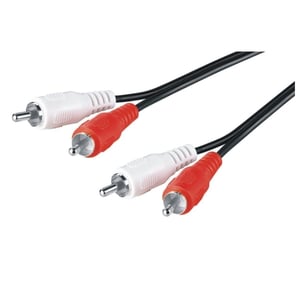 M-Cab 7200186 kabel audio 0,5 m 2 x RCA Czarny