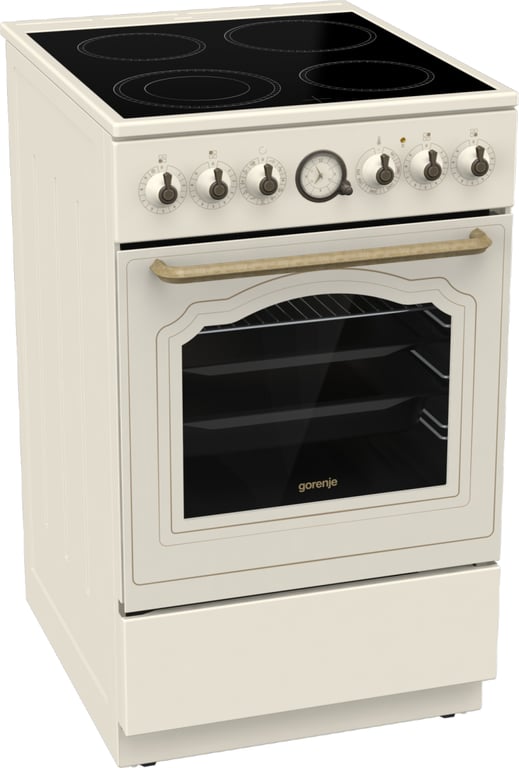 Gorenje GECS5B70CLI Kuchenka wolnostojąca Prąd elektryczny Ceramiczna Beżowy