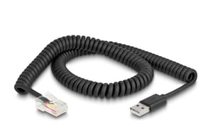 DeLOCK RJ50 to USB 2.0 Type-A Coiled Cable, 2 m