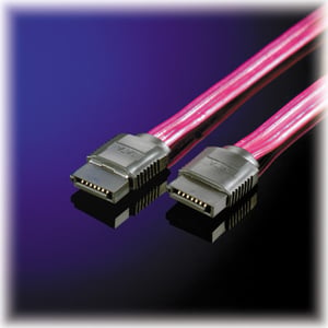 ROLINE 11.03.1555 SATA-Kabel 0,5 m, SATA 7-polig, Schwarz, Rot, Rot